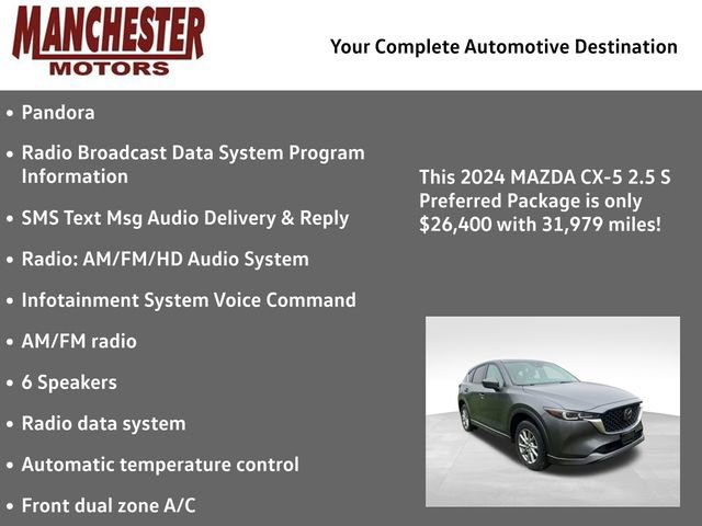 Used 2024 MAZDA CX-5 AWD 2.5 S w/ Preferred Package image 2
