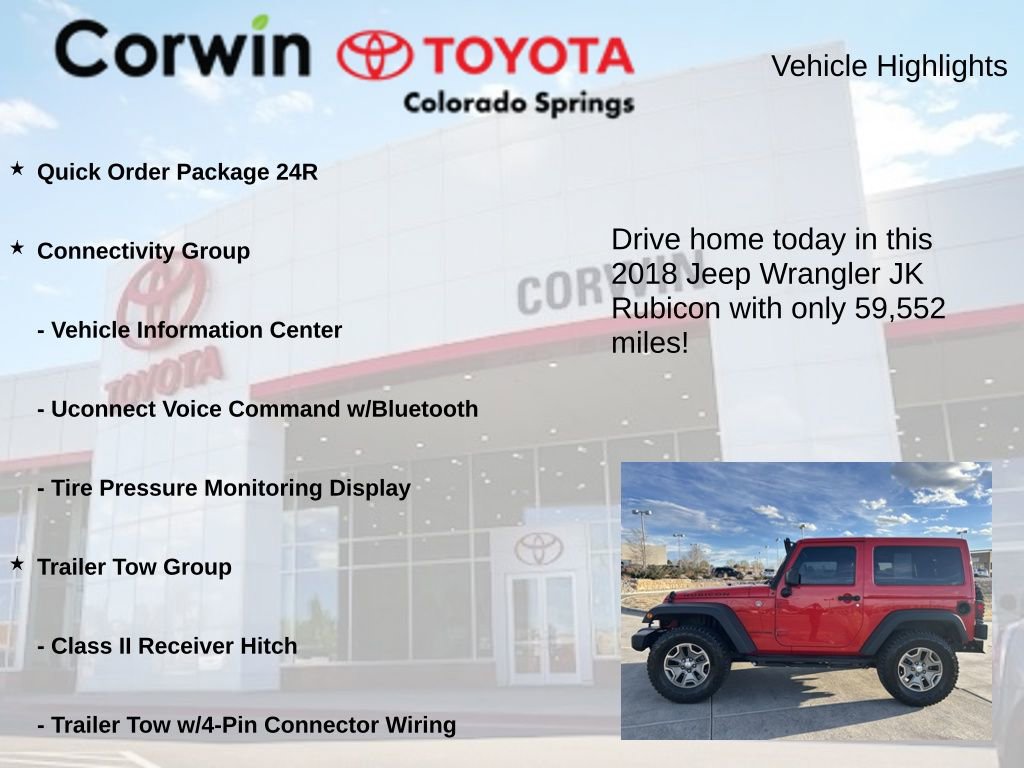 Used 2018 Jeep Wrangler Rubicon w/ Connectivity Group image 6
