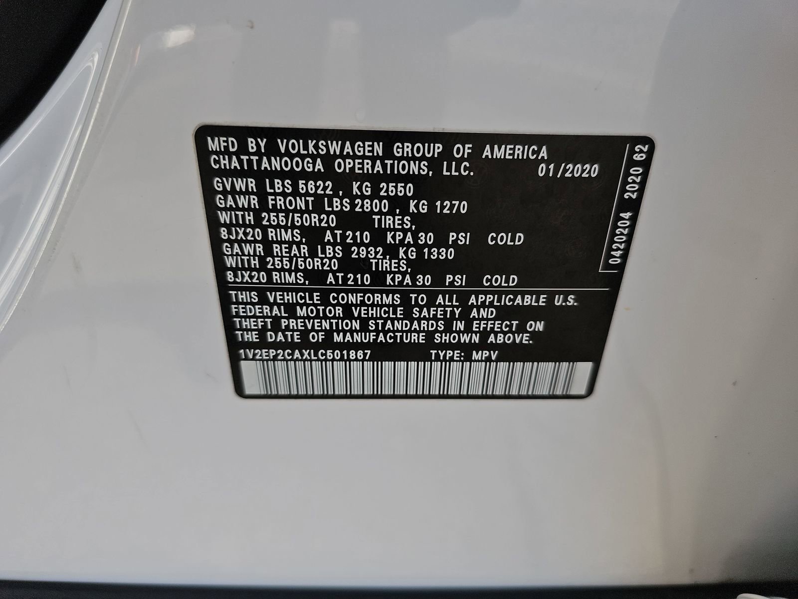 Used 2020 Volkswagen Atlas SEL FWD image 38