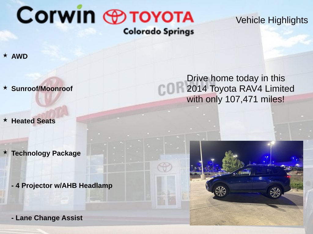 Used 2014 Toyota RAV4 Limited w/ Technology Package AWD/4WD image 7