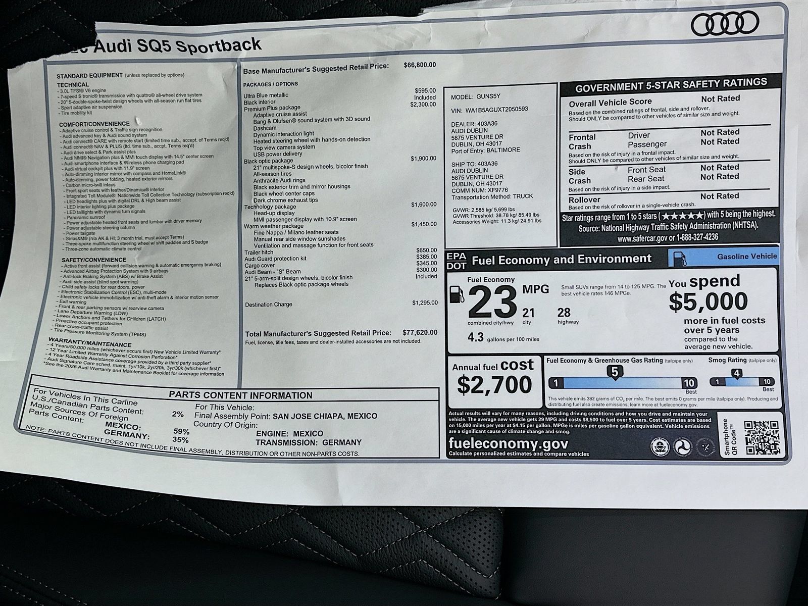New 2026 Audi SQ5 Premium Plus AWD/4WD image 47
