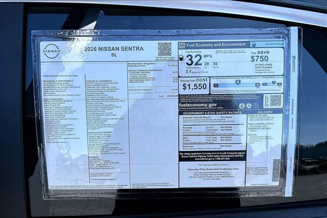 New 2026 Nissan Sentra SL w/ Floor Mat Package image 20