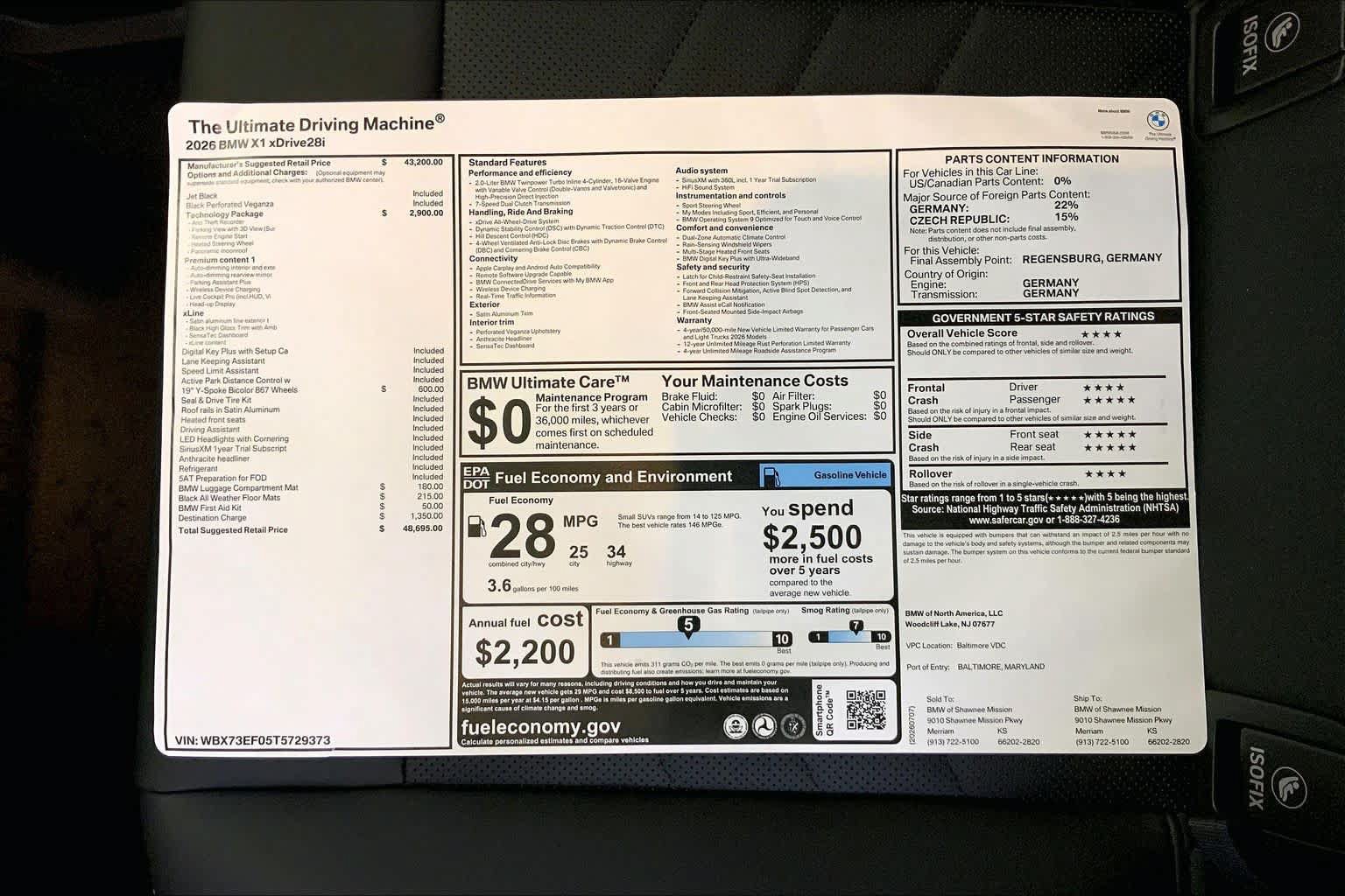 New 2026 BMW X1 xDrive28i w/ Technology Package AWD/4WD image 22