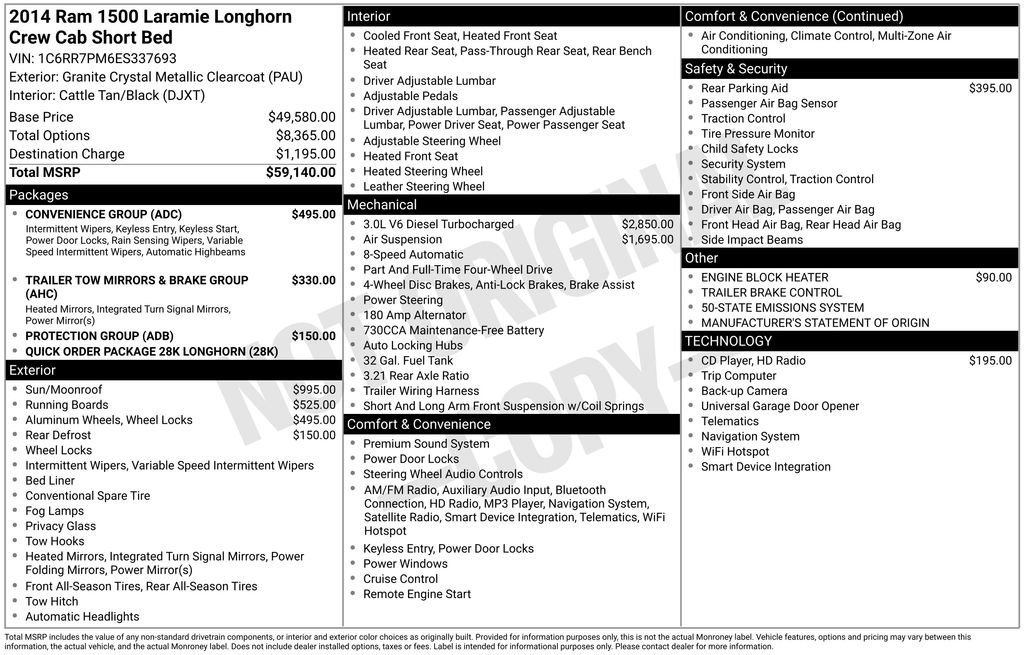 Used 2014 RAM 1500 Laramie Longhorn w/ Convenience Group image 35