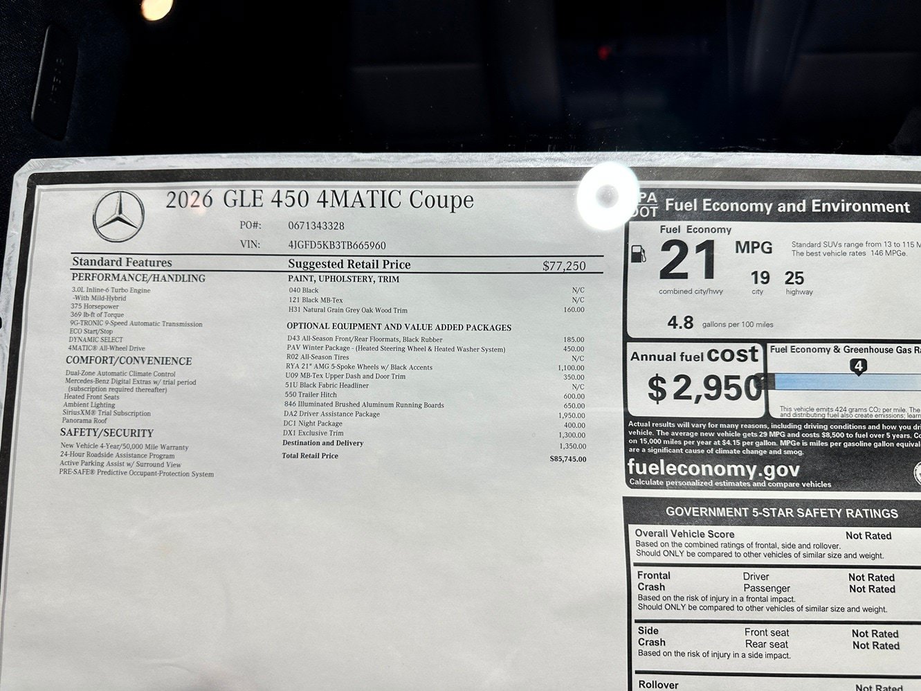 New 2026 Mercedes-Benz GLE 450 4MATIC Coupe image 17