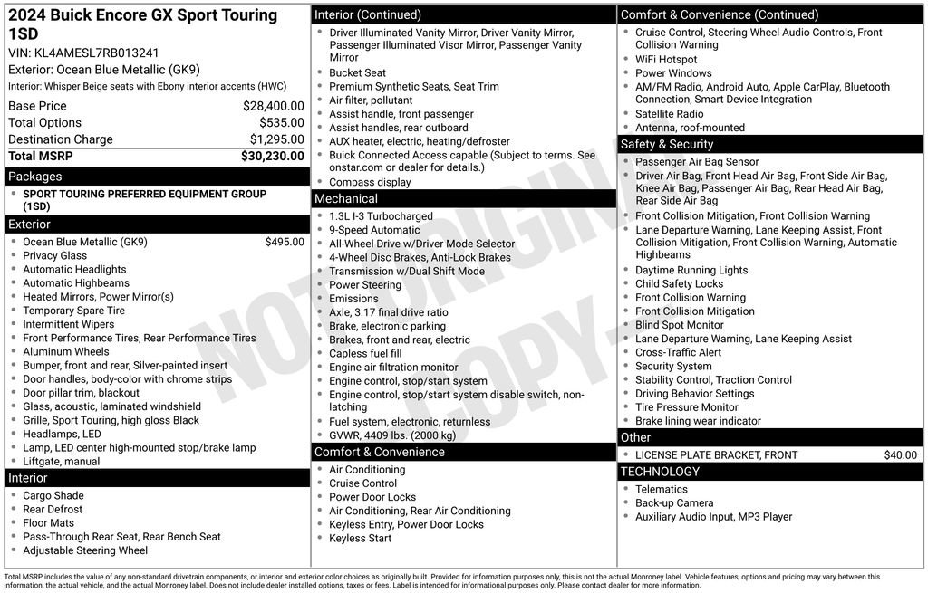 Used 2024 Buick Encore GX Sport Touring image 2