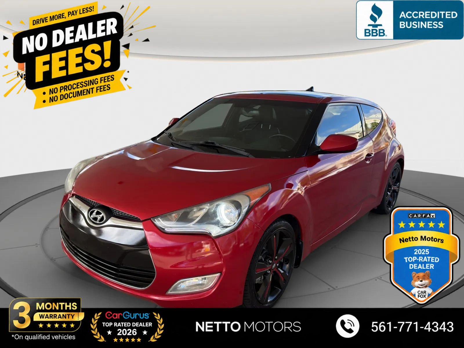 Used 2016 Hyundai Veloster w/ Option Group 02 FWD image 1