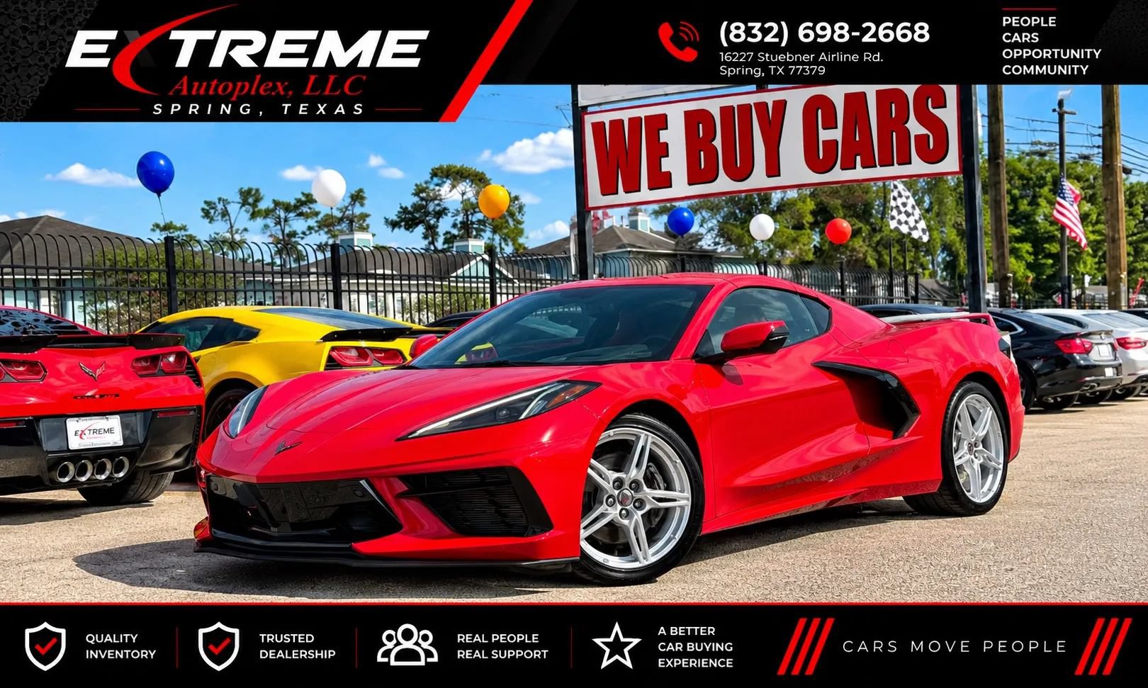 Used 2022 Chevrolet Corvette Stingray Preferred Cpe w/ Z51 Performance Package RWD image 1