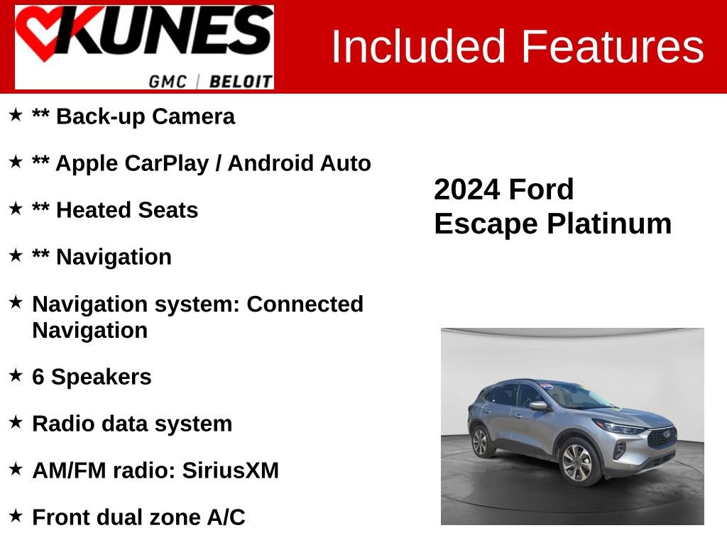 Used 2024 Ford Escape Platinum AWD/4WD image 2