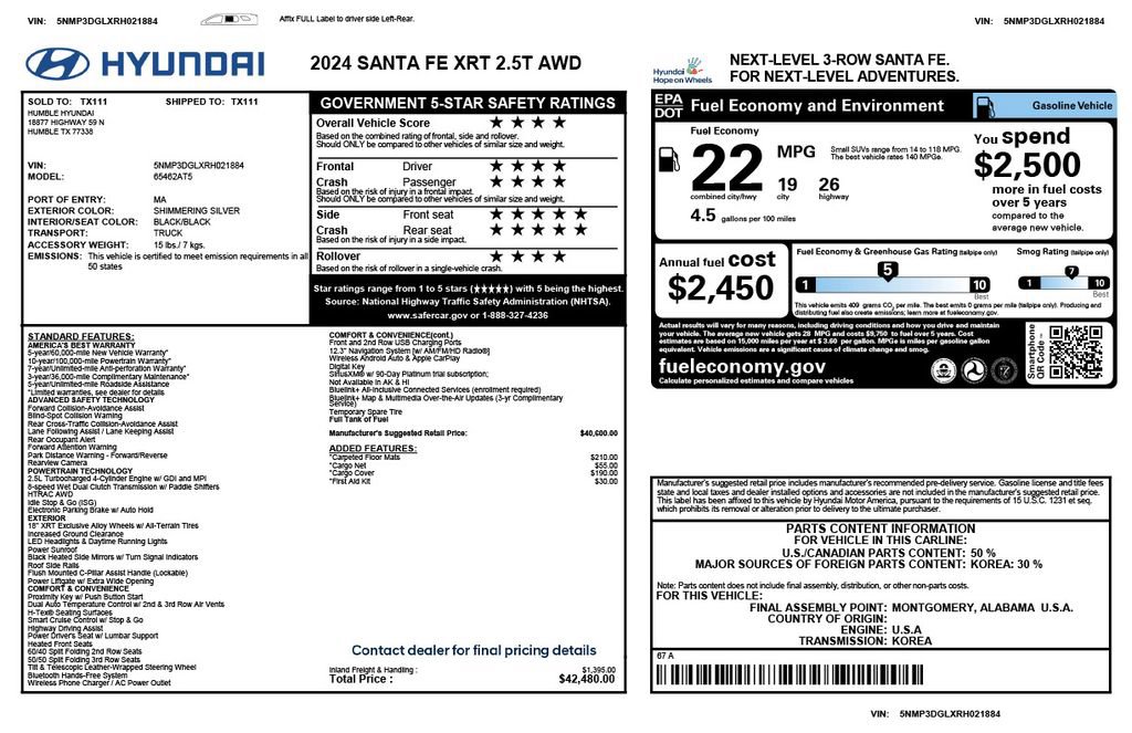 Used 2024 Hyundai Santa Fe XRT image 3