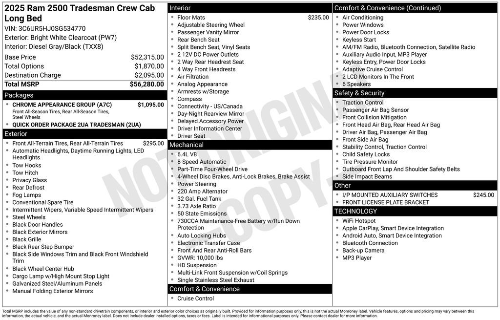 New 2025 RAM 2500 Tradesman w/ Chrome Appearance Group image 35