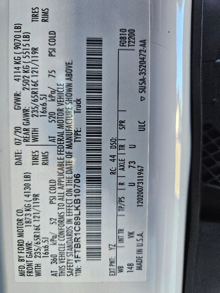 Used 2020 Ford Transit 250 T-250 130 Med Rff, For Sale I w/ Load Area Protection Package image 60