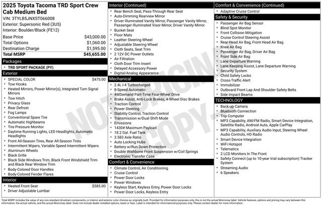 Used 2025 Toyota Tacoma TRD Sport image 6