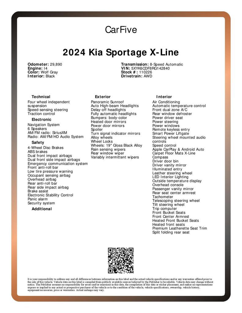 Used 2024 Kia Sportage X-Line w/ X-Line Premium Package image 33