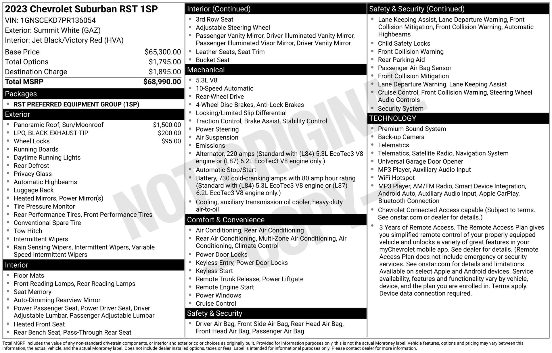 Used 2023 Chevrolet Suburban RST RWD image 46