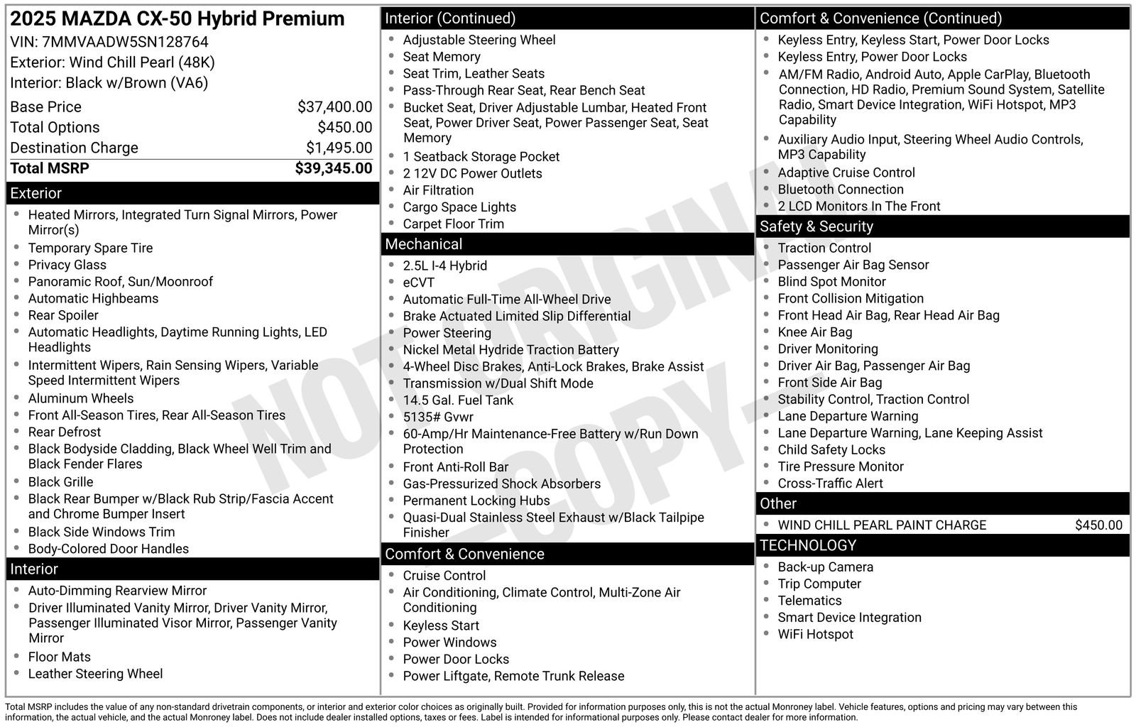 Certified 2025 MAZDA CX-50 AWD 2.5 Hybrid w/ Premium Pkg image 27