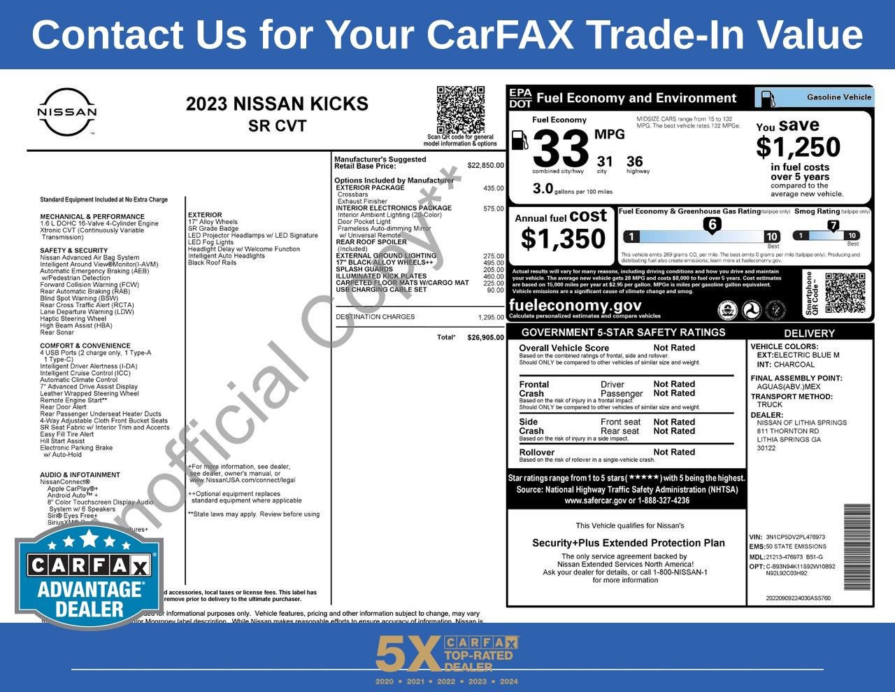 Used 2023 Nissan Kicks SR w/ Interior Electronics Package FWD image 31