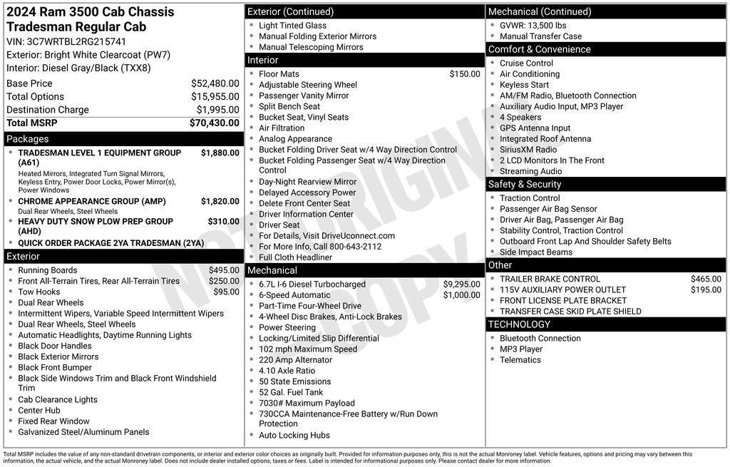 Used 2024 RAM 3500 Tradesman image 3
