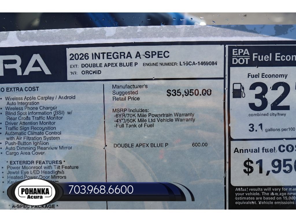 New 2026 Acura Integra A-Spec FWD image 38