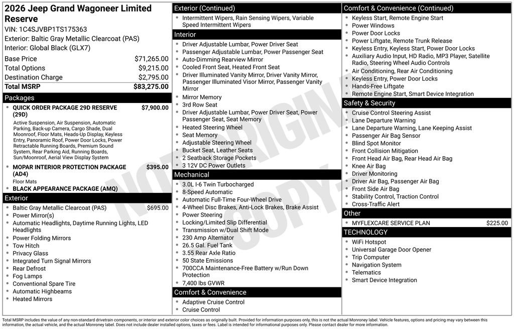New 2026 Jeep Grand Wagoneer Limited AWD/4WD image 6