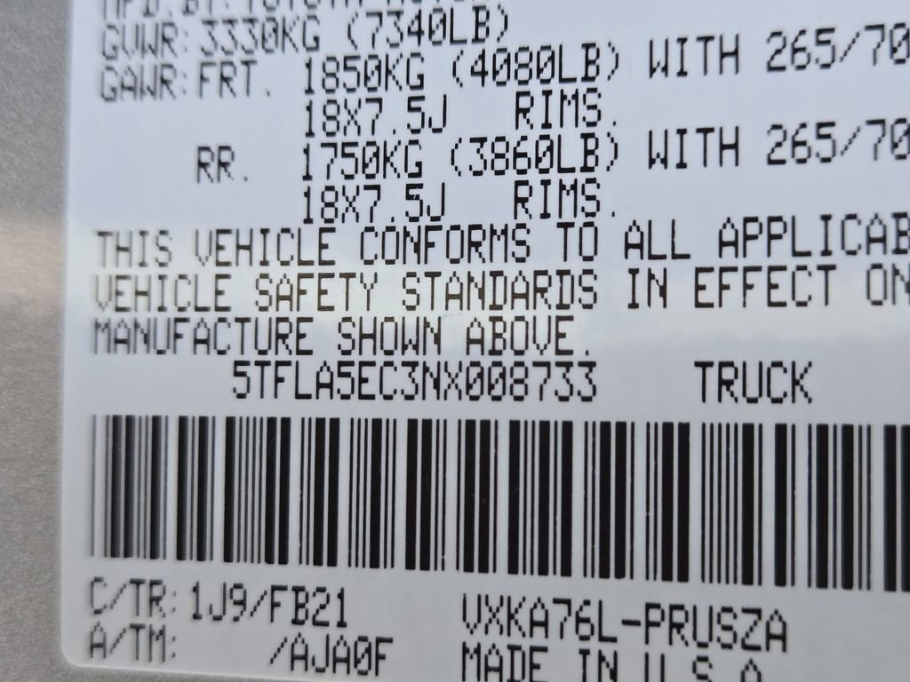 Used 2022 Toyota Tundra SR5 w/ SR5 Convenience Package image 32