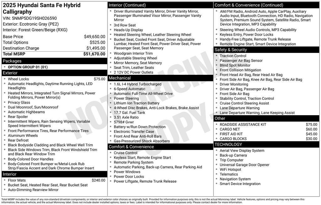 Used 2025 Hyundai Santa Fe Calligraphy AWD/4WD image 24