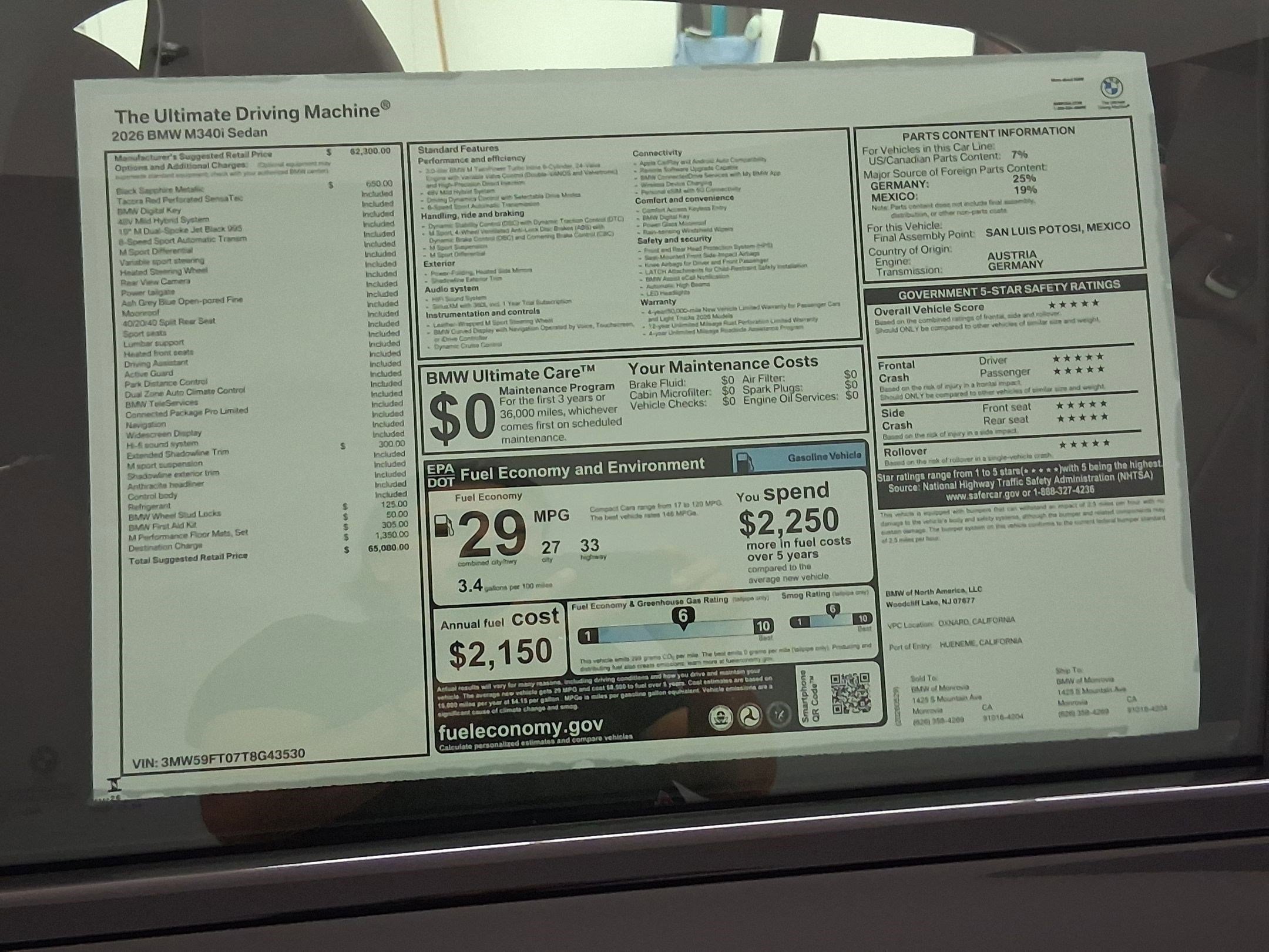 New 2026 BMW M340i RWD image 31