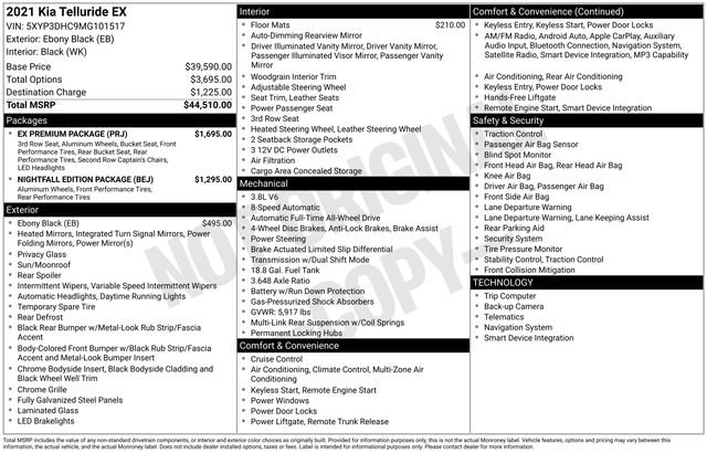 Used 2021 Kia Telluride EX w/ EX Premium Package image 37