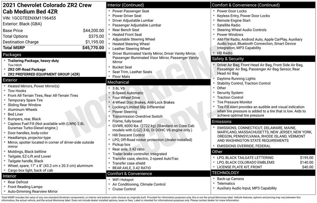 Used 2021 Chevrolet Colorado ZR2 image 11