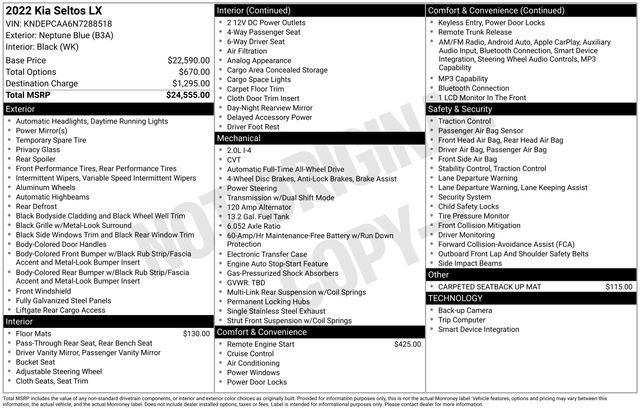 Certified 2022 Kia Seltos LX image 30