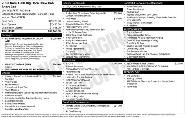 Certified 2023 RAM 1500 Big Horn AWD/4WD image 32