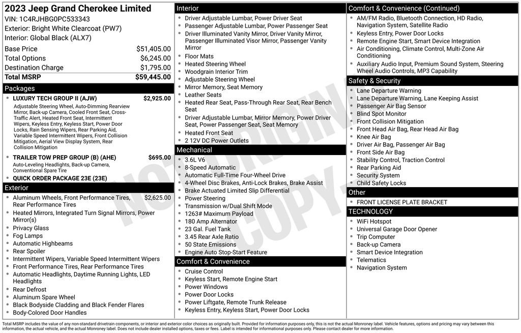 Used 2023 Jeep Grand Cherokee Limited w/ Luxury Tech Group II AWD/4WD image 7