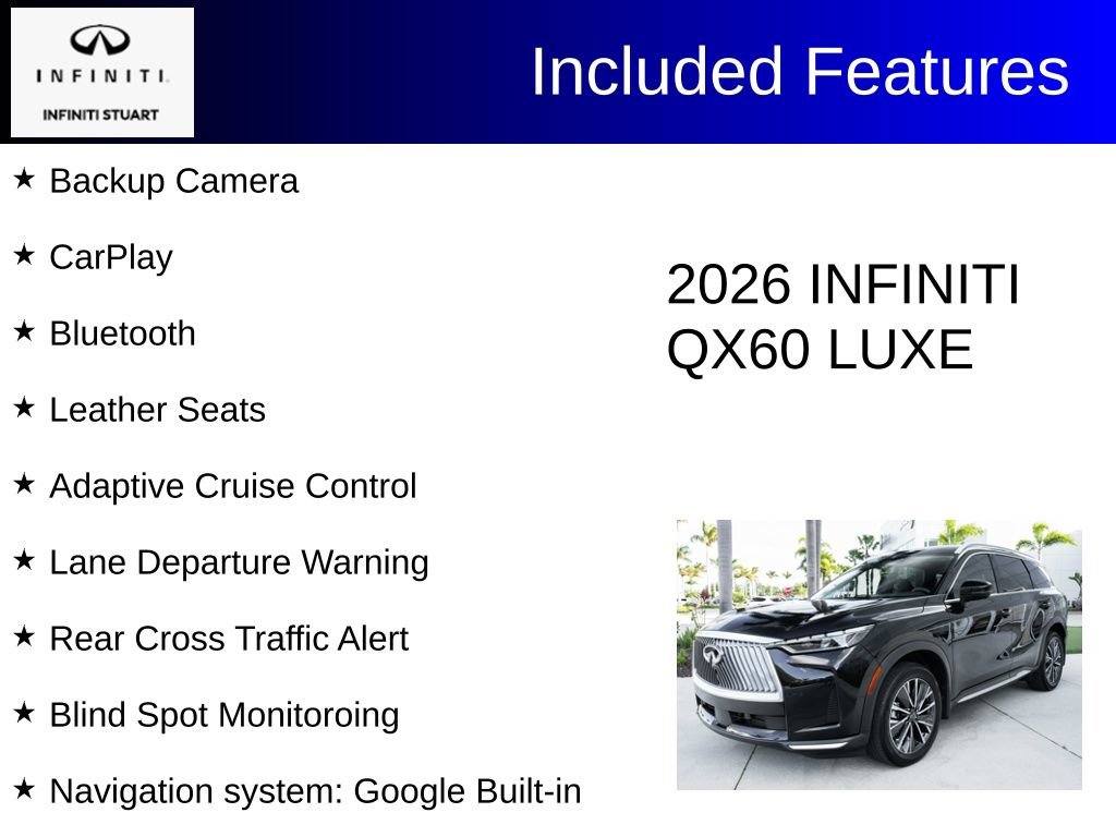 Certified 2026 INFINITI QX60 Luxe w/ Cargo Package FWD image 3