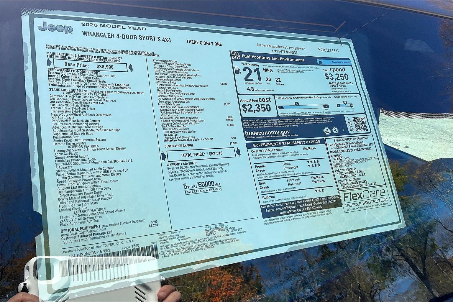 New 2026 Jeep Wrangler Sport S image 14