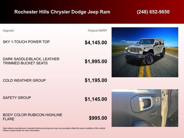 Certified 2022 Jeep Wrangler Unlimited Rubicon 4xe w/ Cold Weather Group image 6