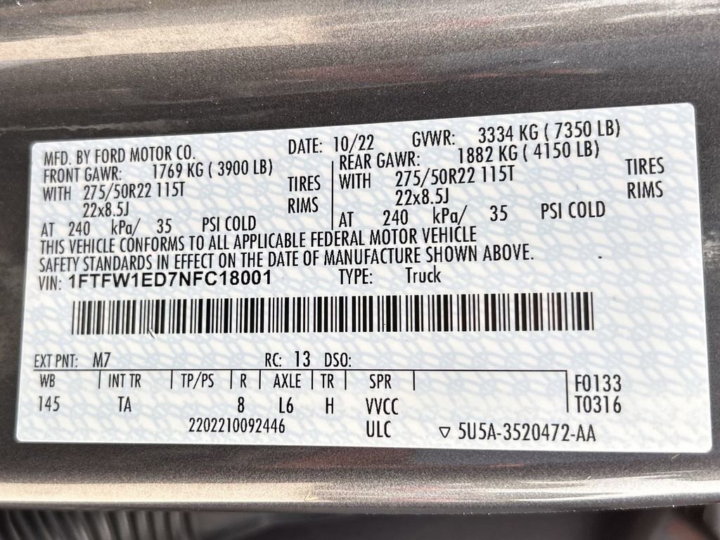 Used 2022 Ford F150 Limited AWD/4WD image 39