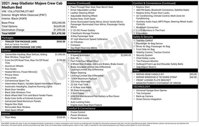 Used 2021 Jeep Gladiator Mojave w/ Trailer Tow Package image 35