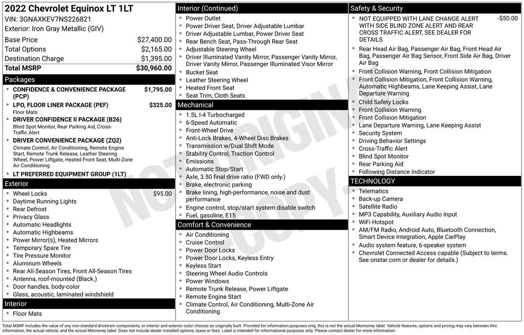Used 2022 Chevrolet Equinox LT FWD image 31