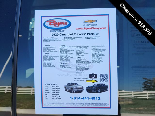 Used 2020 Chevrolet Traverse Premier image 11
