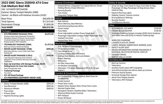 Used 2023 GMC Sierra 2500 AT4 w/ AT4 Preferred Package image 44