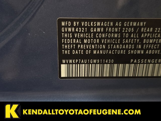 Used 2016 Volkswagen e-Golf SE w/ DC Fast Charging Package FWD image 10