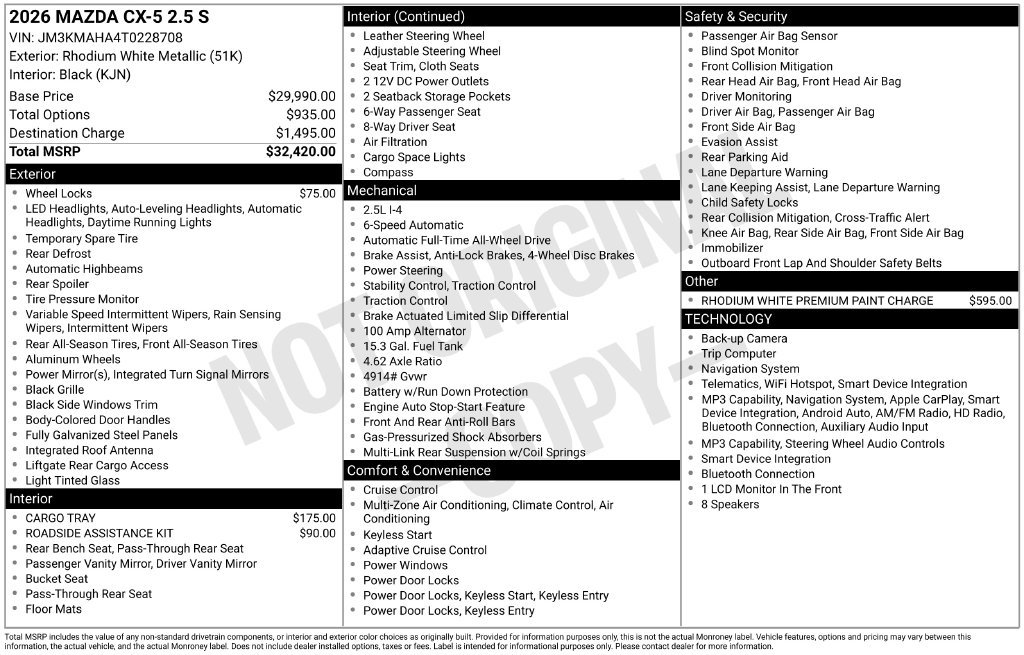 New 2026 MAZDA CX-5 AWD 2.5 S image 33