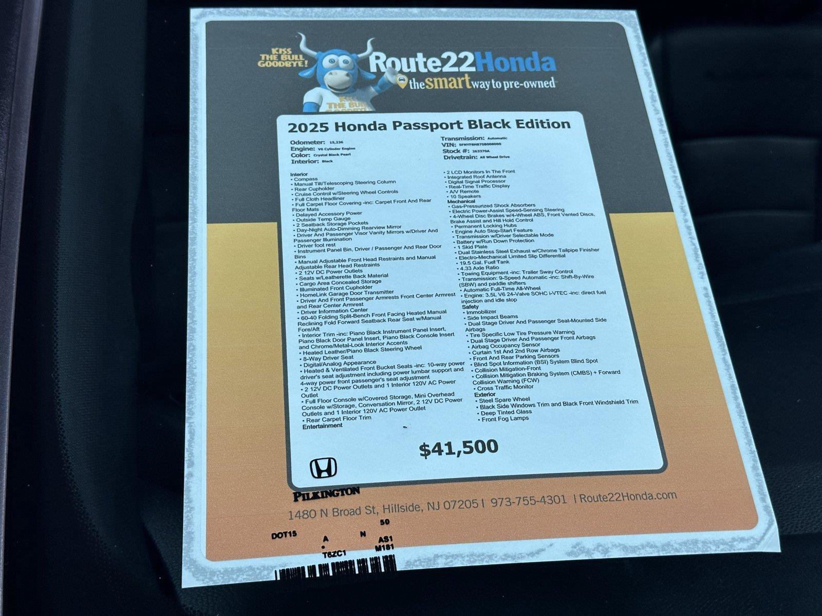 Certified 2025 Honda Passport Black Edition image 40