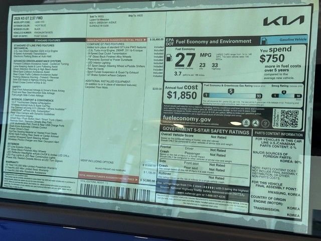 New 2026 Kia K5 GT image 20
