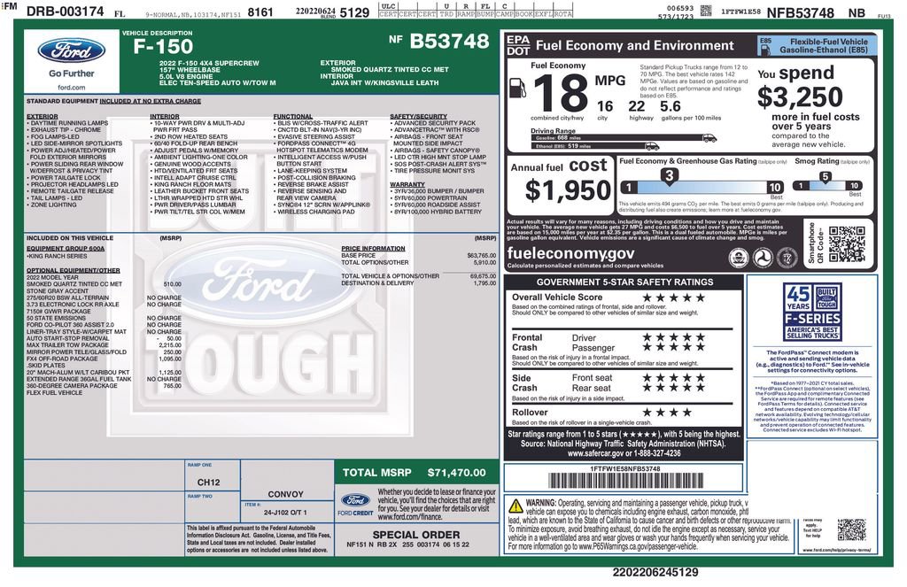 Used 2022 Ford F150 King Ranch w/ Max Trailer Tow Package image 45