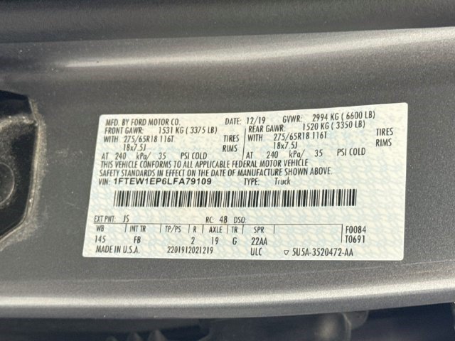 Used 2020 Ford F150 XLT w/ Equipment Group 302A Luxury AWD/4WD image 38