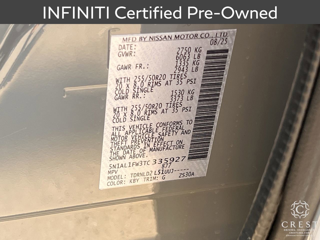 Certified 2026 INFINITI QX60 Sport w/ Dark Cargo Package image 34