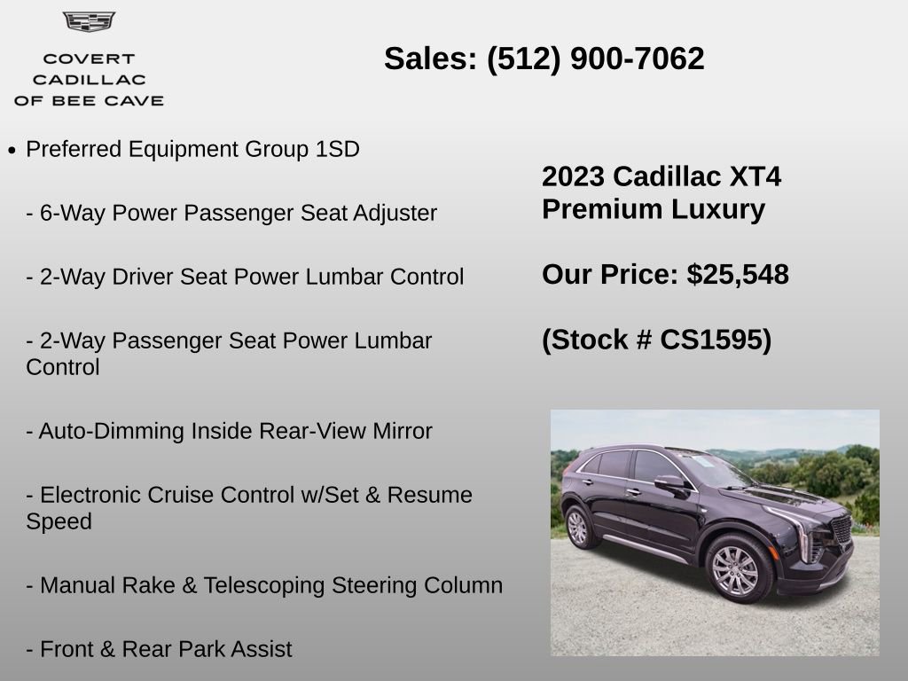 Used 2023 Cadillac XT4 Premium Luxury w/ Cold Weather Package FWD image 6
