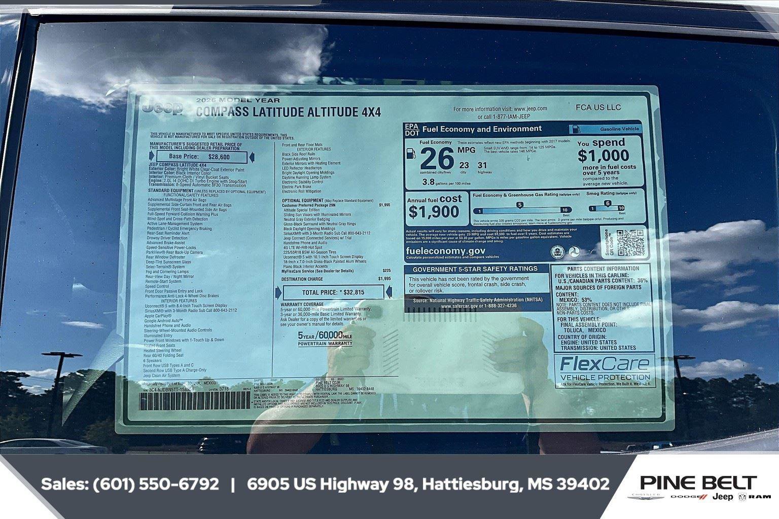 New 2026 Jeep Compass Latitude image 12