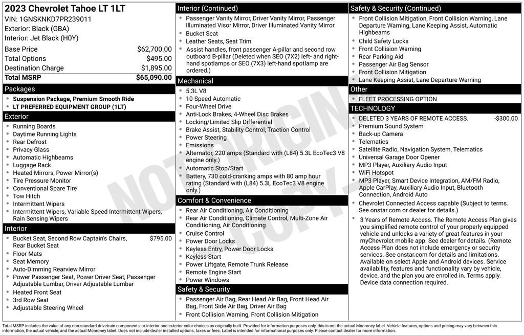 Used 2023 Chevrolet Tahoe LT AWD/4WD image 10